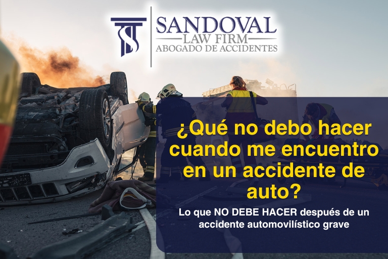 ¿Qué no debo hacer cuando me encuentro en un accidente de auto?
