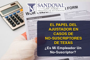 "Después de una lesión, los empleadores no-suscriptores suelen remitir al trabajador lesionado a los representantes del seguro de accidentes de trabajo".