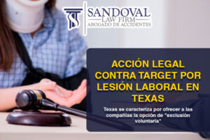 ¿Cuento con las bases legales para iniciar una acción contra Target, mi empleador, por una lesión ocurrida en mi ámbito de trabajo en Texas?