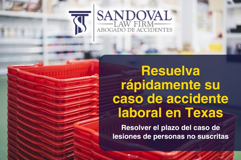 ¿Podría ser resuelto un caso de accidentes de trabajo de un no suscriptor de Target Texas en un periodo inferior a un año?