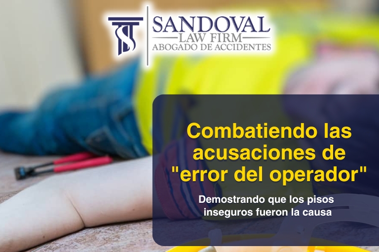 Fui operador de montacargas en Walmart y la gerencia dice que el accidente fue "error del operador". —¿Cómo demuestro que las condiciones inseguras del piso o el diseño lo causaron?