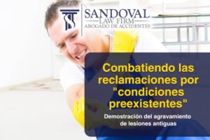 Si el reporte de Walmart dice "Preexistente" porque alguna vez tuve dolor de espalda, ¿cómo demuestro que esta lesión lo empeoró?