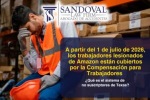 A partir del 1 de julio de 2026, los trabajadores lesionados de Amazon están cubiertos por la Compensación para Trabajadores de Texas