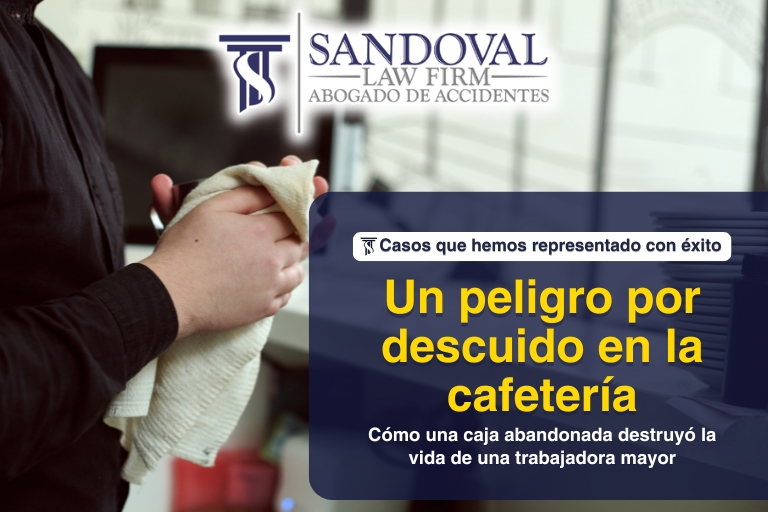 Un peligro por descuido en la cafetería: Cómo una caja abandonada destruyó la vida de una trabajadora mayor