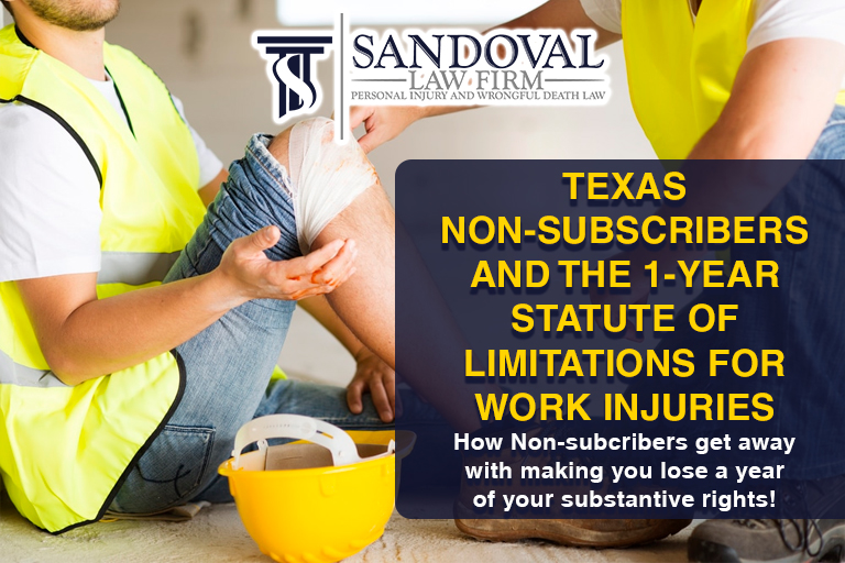 Texas NonSubscribers 1year Statute of Limitations for Work Injuries