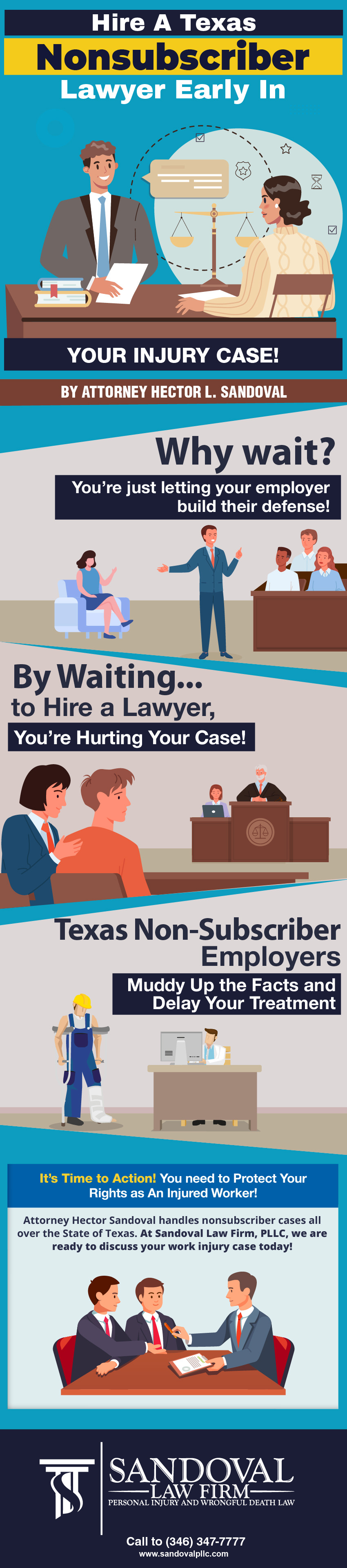 Hire A Texas Nonsubscriber Lawyer Early In Your Injury Case!