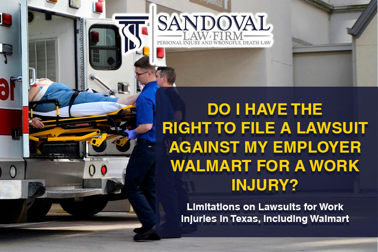 In Texas, Do I Have the Right to File a Lawsuit Against My Employer Walmart for a Work Injury?