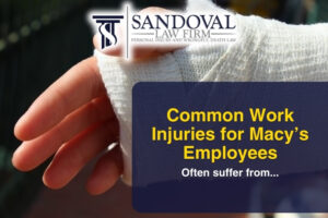 What are the most common work injuries for Macy’s employees?
