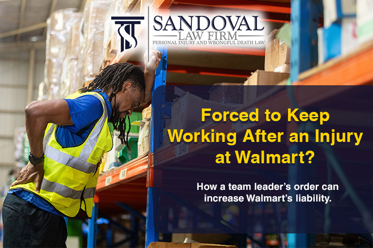 Keep Working After an Injury at a Walmart Warehouse