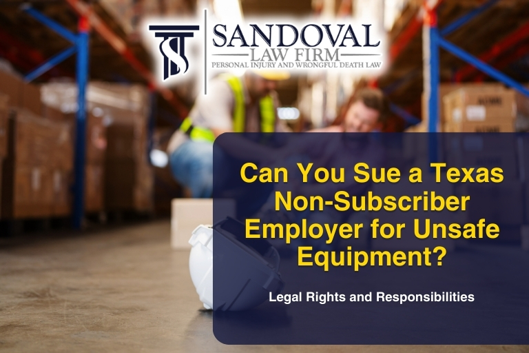 Can You Sue a Texas Non-Subscriber Employer for Unsafe Equipment?