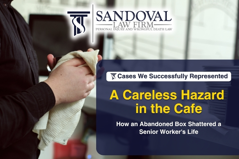 A Careless Hazard in the Cafe: How an Abandoned Box Shattered a Senior Worker's Life