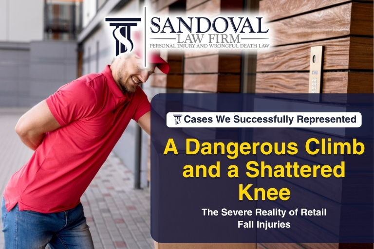 A Dangerous Climb and a Shattered Knee: The Severe Reality of Retail Fall Injuries